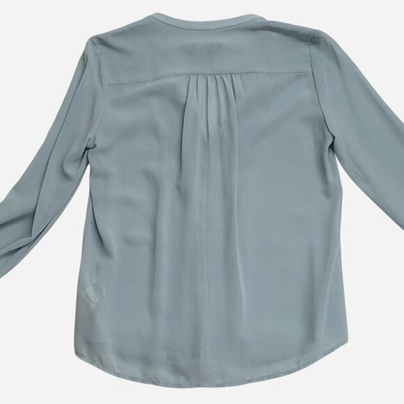 Forever 21 Blue Pleated Button‑Up Blouse | Women’s Small | Office Chic - Picture 3 of 5